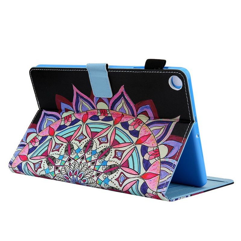 Capa Flip Para Samsung Galaxy Tab A7 Lite Mandala Gráfica
