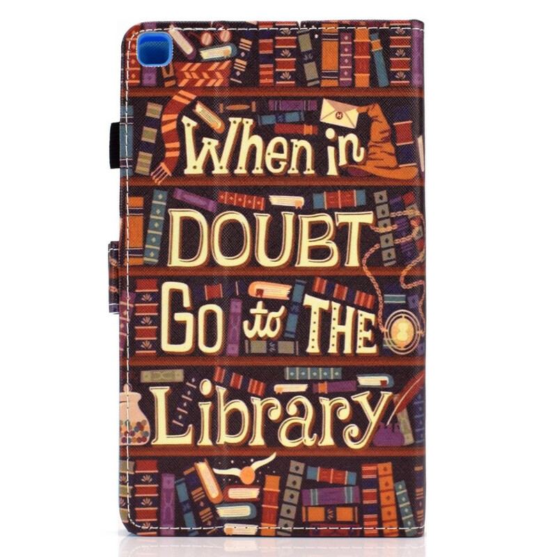 Capa Folio Para Samsung Galaxy Tab A7 Lite Biblioteca