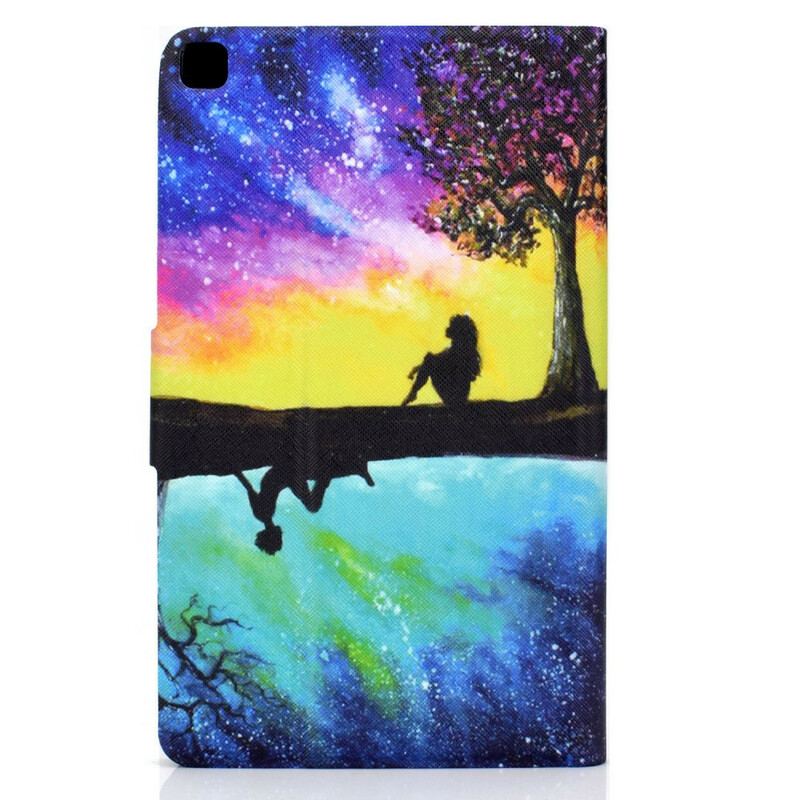 Capa Folio Para Samsung Galaxy Tab A7 Lite Devaneio Sob A Árvore