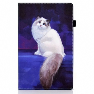 Capa Para Samsung Galaxy Tab A7 Lite Gato Branco