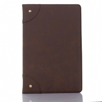 Capa Para Samsung Galaxy Tab A7 Lite Rebites Vintage De Couro Sintético