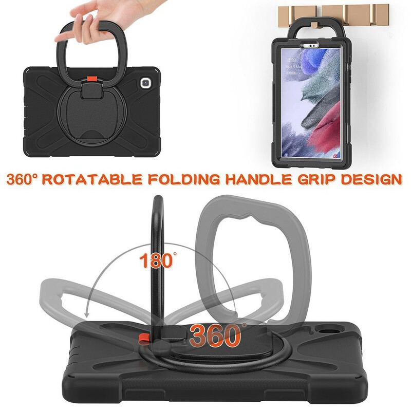 Capa Para Samsung Galaxy Tab A7 Lite Suporte De Anel Giratório Ultra Resistente