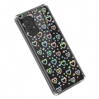 Capa De Celular Para Samsung Galaxy A53 5G Estrelas / Corações Transparentes