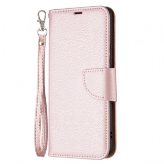 Capa De Couro Para Samsung Galaxy A53 5G Fecho Oblíquo De Lichia
