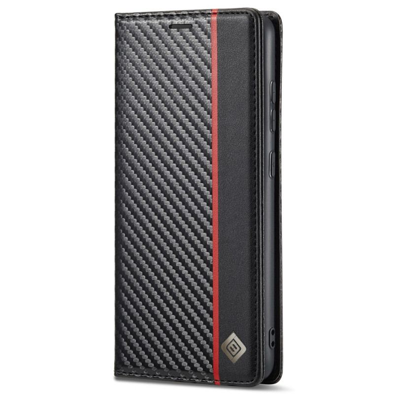 Capa De Couro Para Samsung Galaxy A53 5G Fibra De Carbono Lc.imeeke