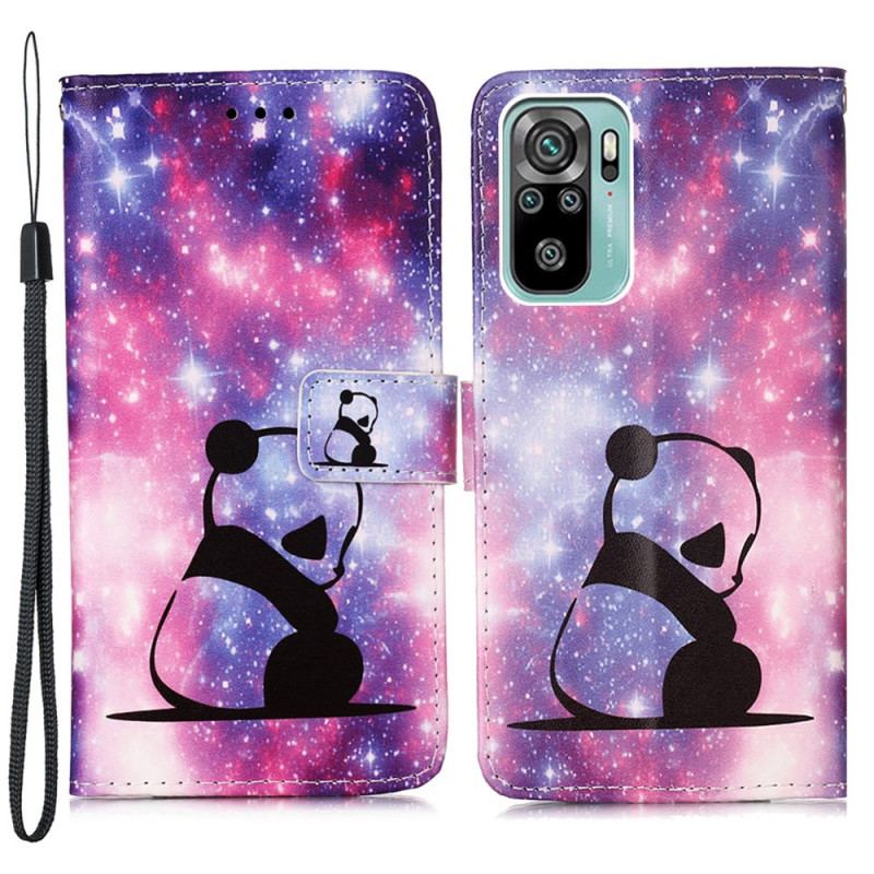 Capa De Couro Para Samsung Galaxy A53 5G Galáxia Panda