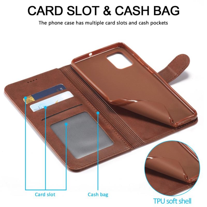 Capa De Couro Para Samsung Galaxy A53 5G Lc.imeeke Efeito Couro