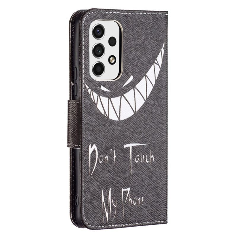 Capa Em Pele Para Samsung Galaxy A53 5G Telefone Do Diabo