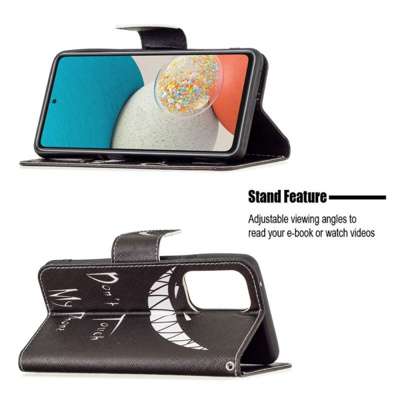 Capa Em Pele Para Samsung Galaxy A53 5G Telefone Do Diabo