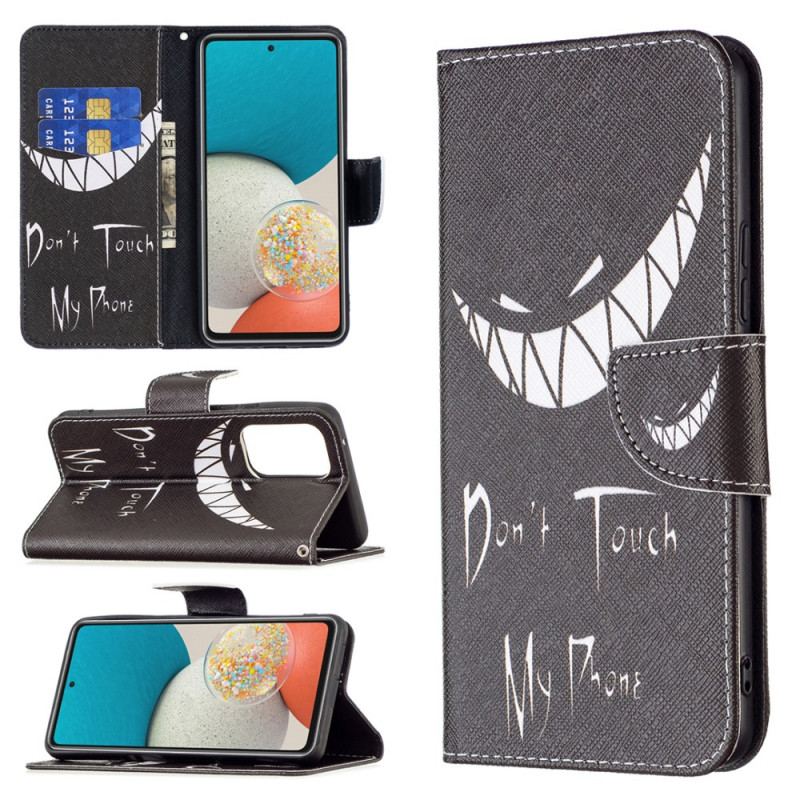 Capa Em Pele Para Samsung Galaxy A53 5G Telefone Do Diabo
