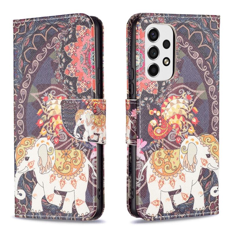 Capa Flip Para Samsung Galaxy A53 5G Elefante Indiano