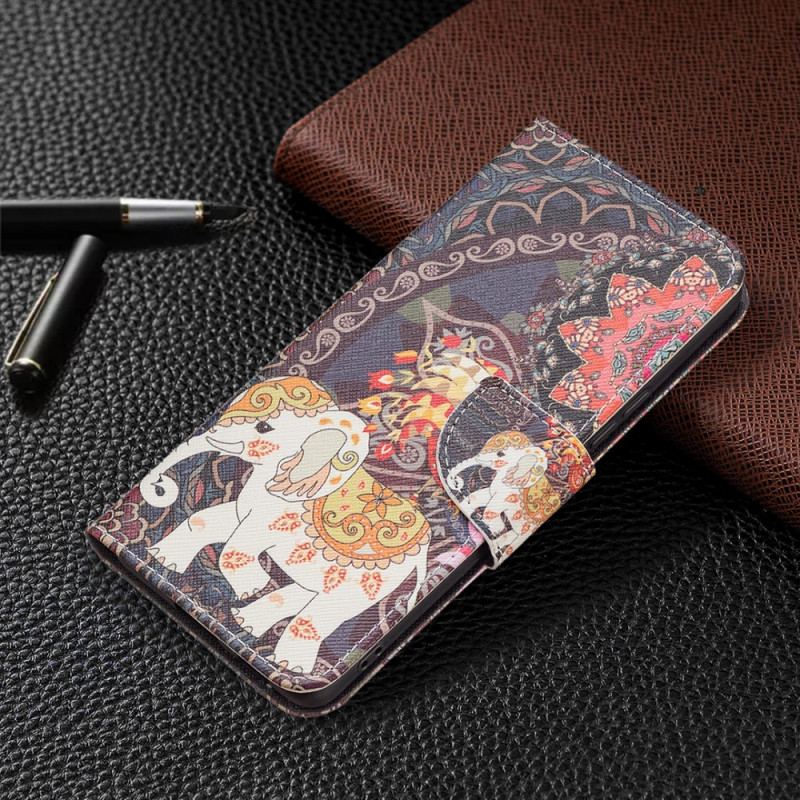 Capa Flip Para Samsung Galaxy A53 5G Elefante Indiano