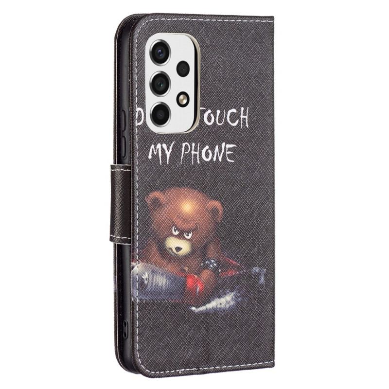 Capa Flip Para Samsung Galaxy A53 5G Urso Perigoso