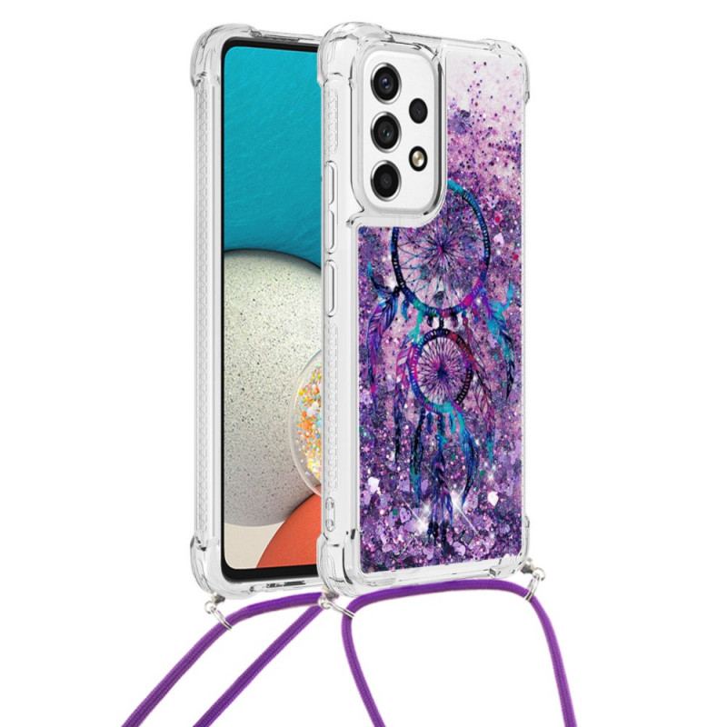 Capa Para Samsung Galaxy A53 5G De celular Apanhador De Sonhos Com Cordão De Lantejoulas