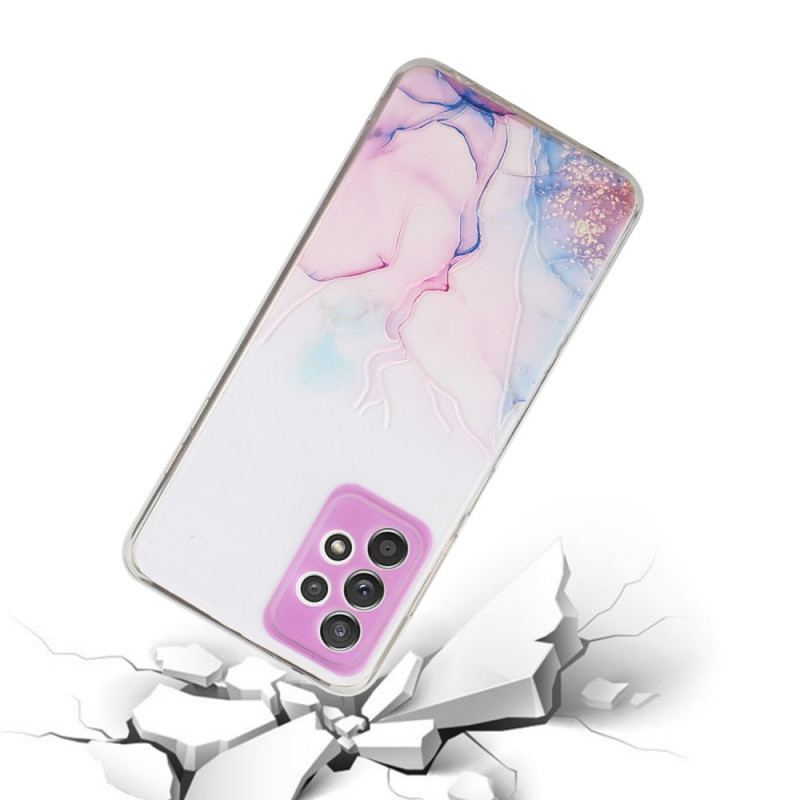 Capa Para Samsung Galaxy A53 5G Efeito Mármore De Silicone