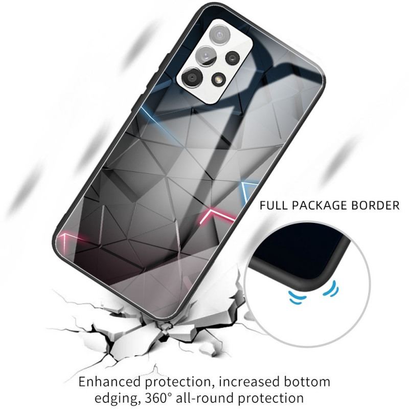 Capa Para Samsung Galaxy A53 5G Geometria Do Vidro Temperado