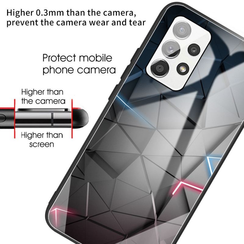 Capa Para Samsung Galaxy A53 5G Geometria Do Vidro Temperado