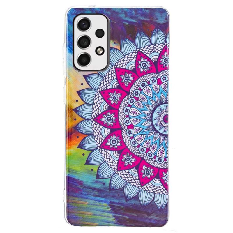 Capa Para Samsung Galaxy A53 5G Mandala Colorida Fluorescente