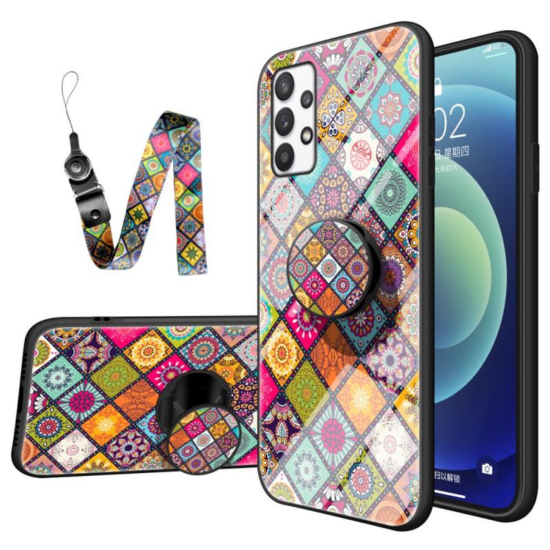 Capa Para Samsung Galaxy A53 5G Suporte Magnético Patchwork
