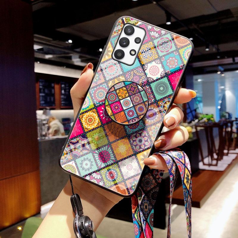 Capa Para Samsung Galaxy A53 5G Suporte Magnético Patchwork