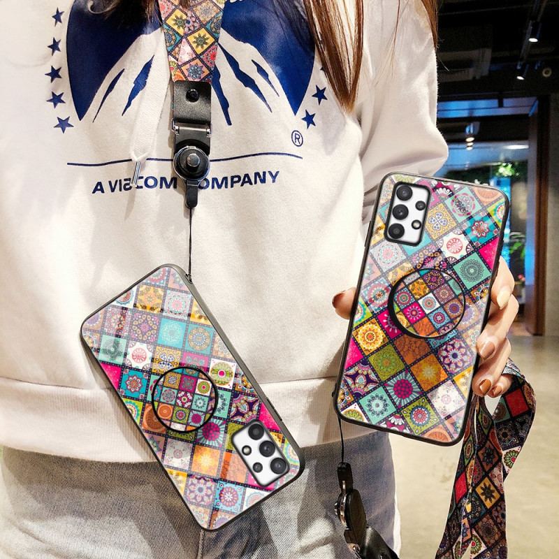 Capa Para Samsung Galaxy A53 5G Suporte Magnético Patchwork