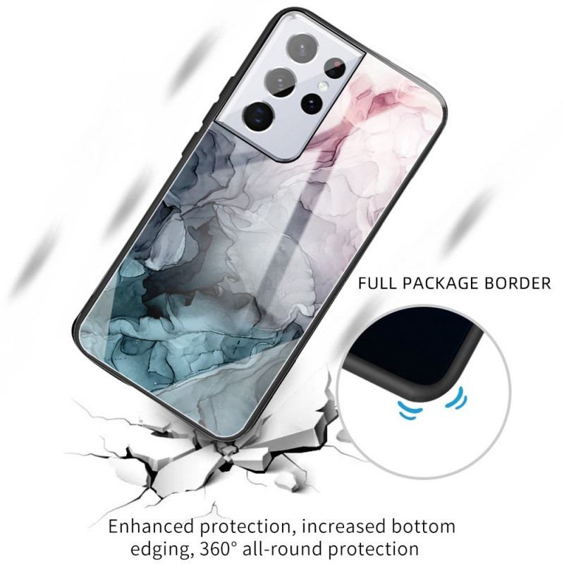 Capa Para Samsung Galaxy A53 5G Vidro Temperado De Mármore