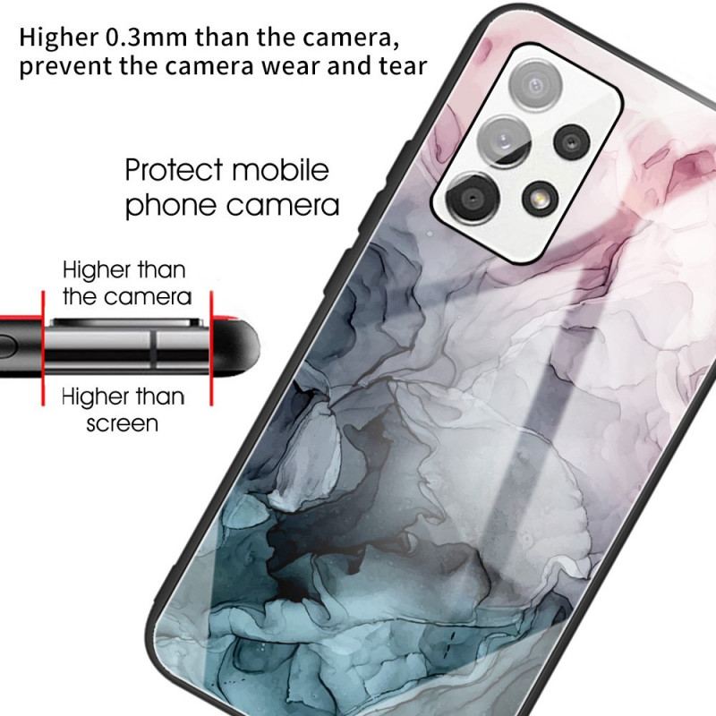 Capa Para Samsung Galaxy A53 5G Vidro Temperado De Mármore