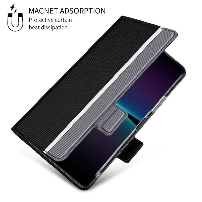 Capa De Celular Para Sony Xperia 1 IV Flip Bicolor Baiyu