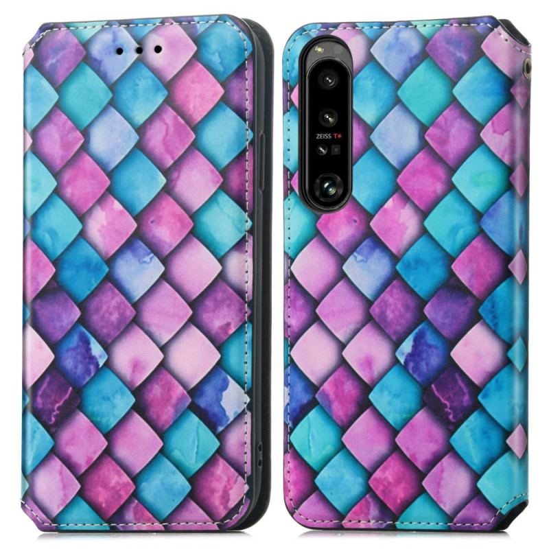 Capa De Celular Para Sony Xperia 1 IV Flip Projeto Rfid Caseneo