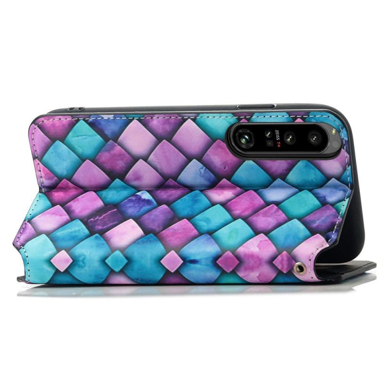 Capa De Celular Para Sony Xperia 1 IV Flip Projeto Rfid Caseneo