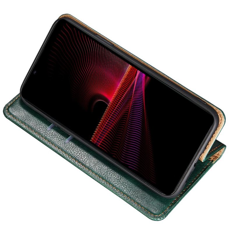 Capa Em Pele Para Sony Xperia 1 IV Design Vintage