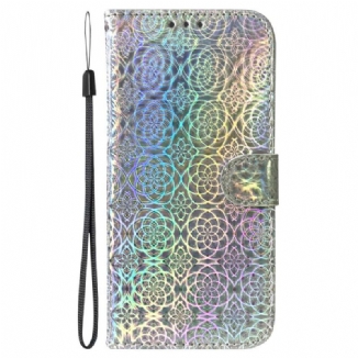 Capa Flip Para Sony Xperia 1 IV De Cordão Luz Com Alça