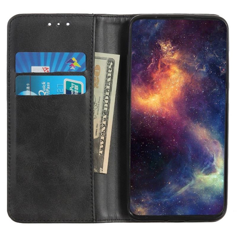 Capa Flip Para Sony Xperia 1 IV Couro Rachado