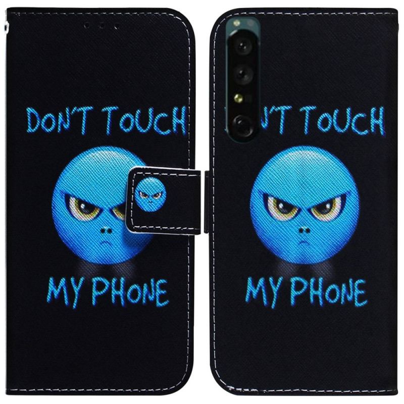 Capa Flip Para Sony Xperia 1 IV Emoji Telefone