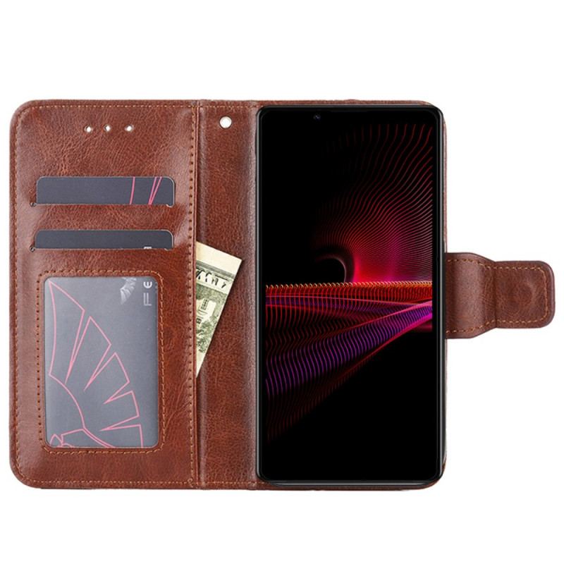 Capa Flip Para Sony Xperia 1 IV Estilo Vintage