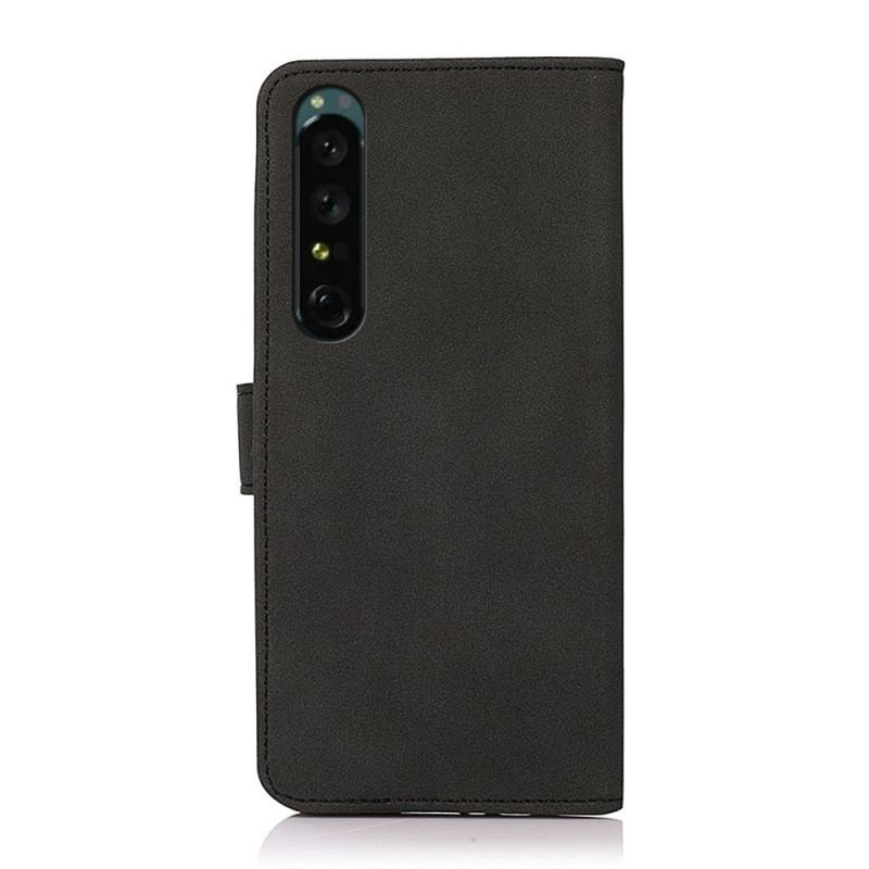 Capa Flip Para Sony Xperia 1 IV Khazneh Estilo Clássico