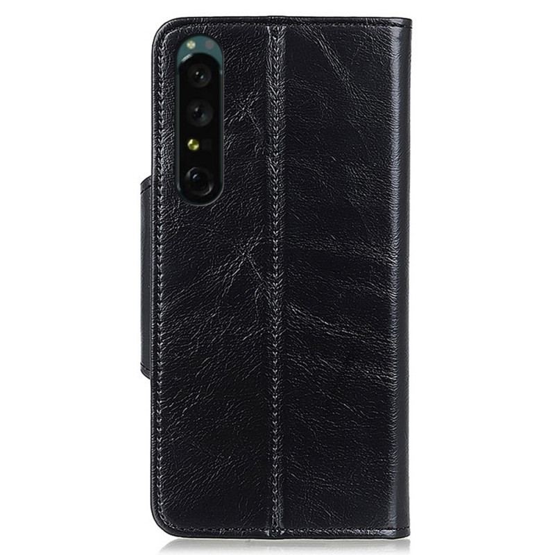 Capa Folio Para Sony Xperia 1 IV Botão De Fecho