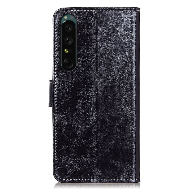 Capa Folio Para Sony Xperia 1 IV Costuras Brilhantes