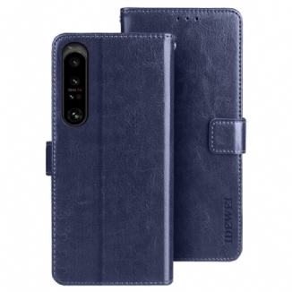Capa Folio Para Sony Xperia 1 IV Imitação De Couro Idewei