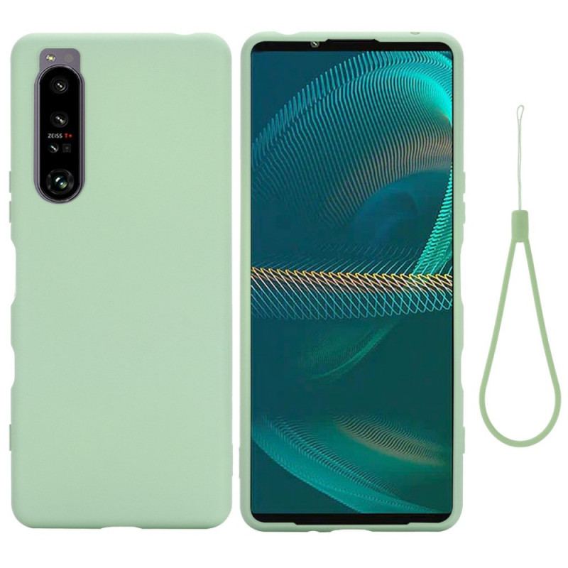 Capa Para Sony Xperia 1 IV De Cordão Tiras De Silicone Líquido
