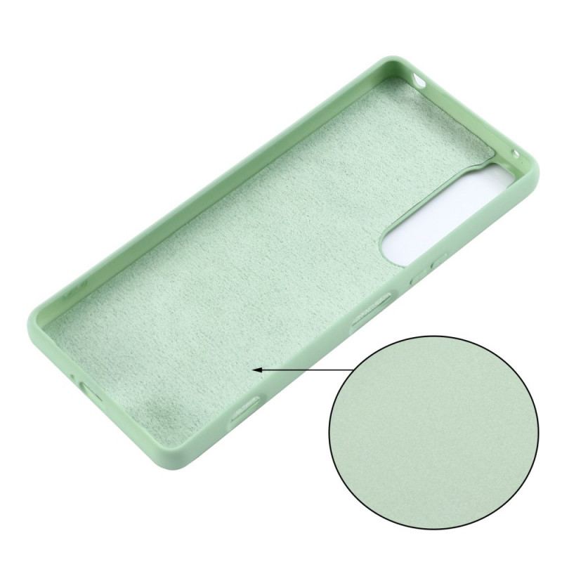 Capa Para Sony Xperia 1 IV De Cordão Tiras De Silicone Líquido