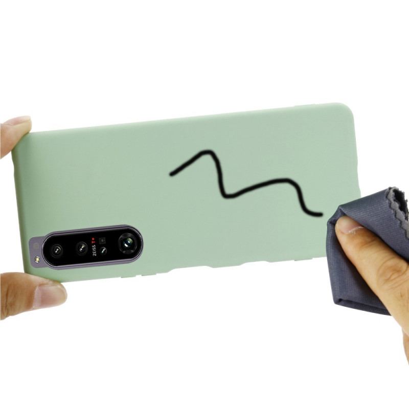 Capa Para Sony Xperia 1 IV De Cordão Tiras De Silicone Líquido