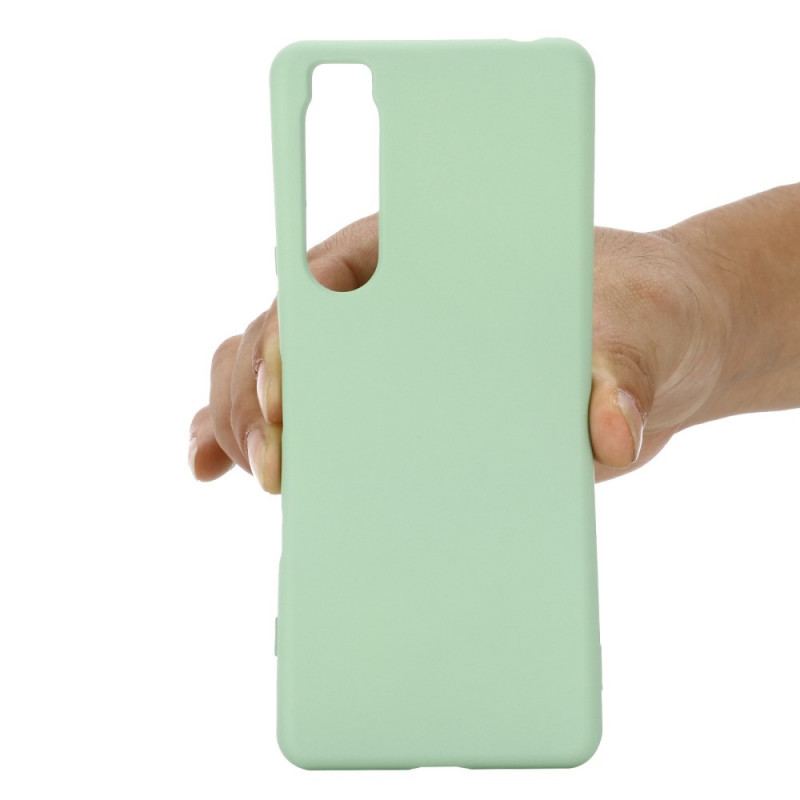 Capa Para Sony Xperia 1 IV De Cordão Tiras De Silicone Líquido