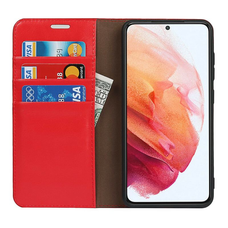 Capa De Celular Para Samsung Galaxy S21 FE Flip Couro Legitimo