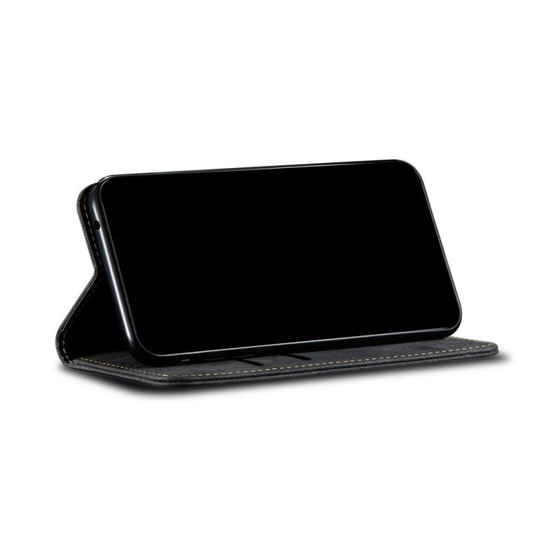 Capa De Celular Para Samsung Galaxy S21 FE Flip Tecido Jeans