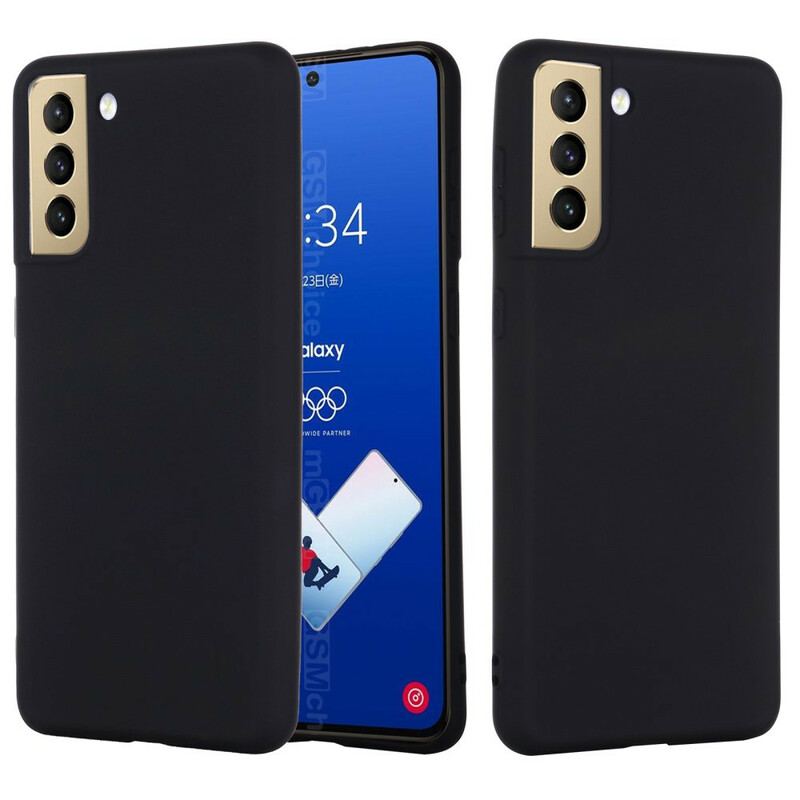 Capa De Celular Para Samsung Galaxy S21 FE Silicone Líquido Com Cordão