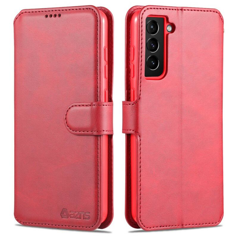 Capa Em Pele Para Samsung Galaxy S21 FE Azns Retrô