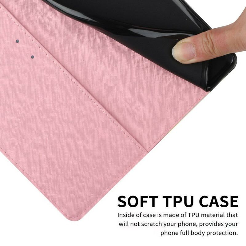 Capa Em Pele Para Samsung Galaxy S21 FE De Cordão Vintage Strappy Floralies