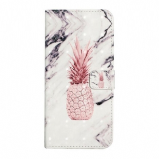 Capa Flip Para Samsung Galaxy S21 FE Abacaxi Light Spot