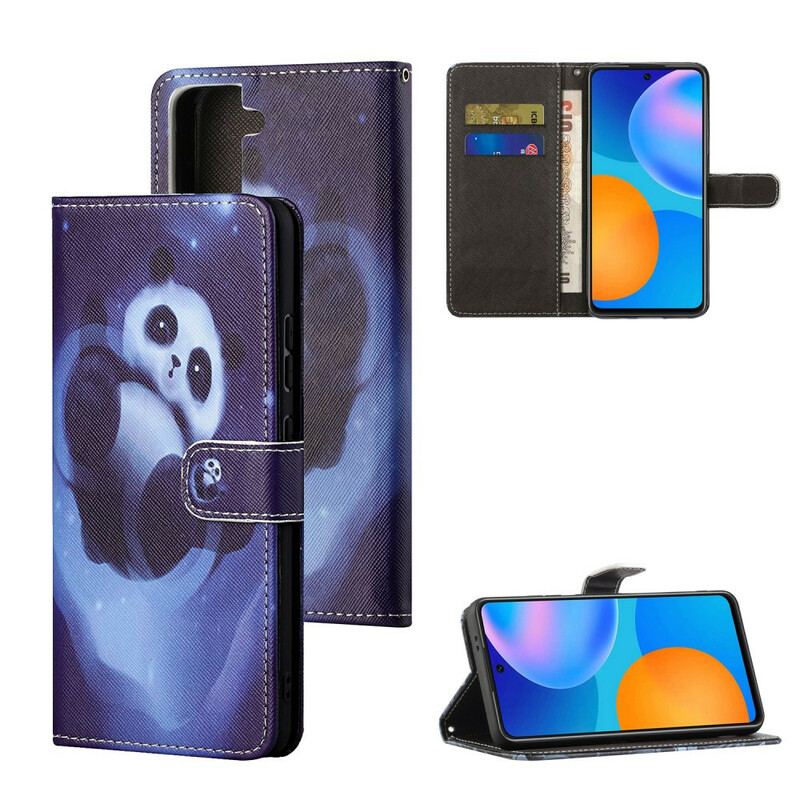 Capa Flip Para Samsung Galaxy S21 FE Espaço Panda